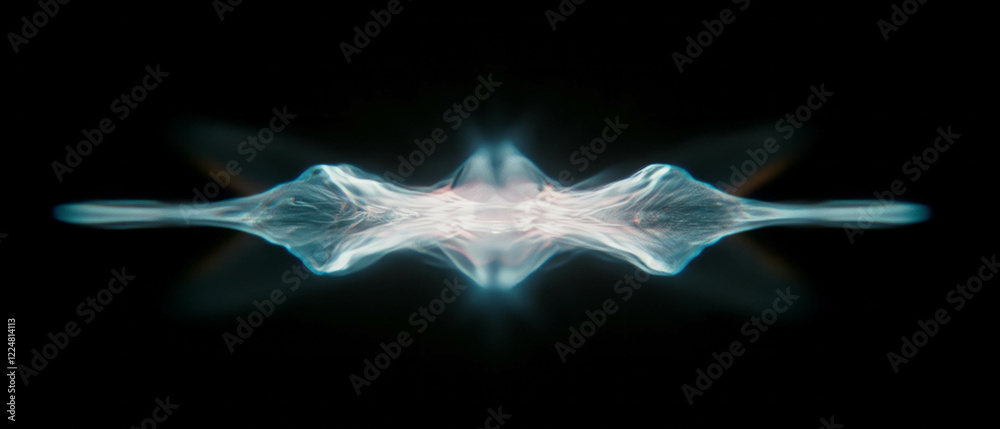Poster quantum effects visualized as a spark network with futuristic energy on a black background