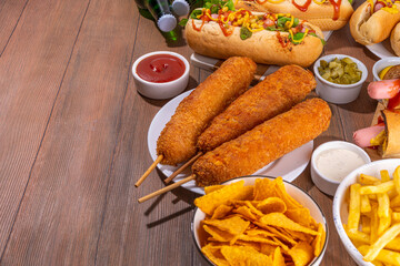  National Hot Dogs day background