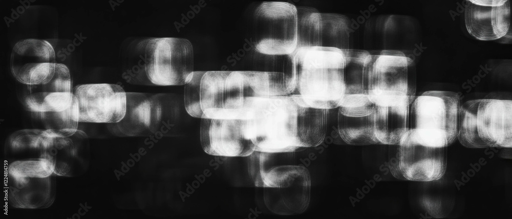 Poster stunning light bokeh texture with square shapes on dark background for creative visuals