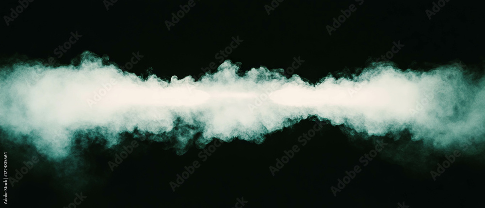Fototapete light rays pierce through dust and fog creating an ethereal atmosphere in dark backdrop
