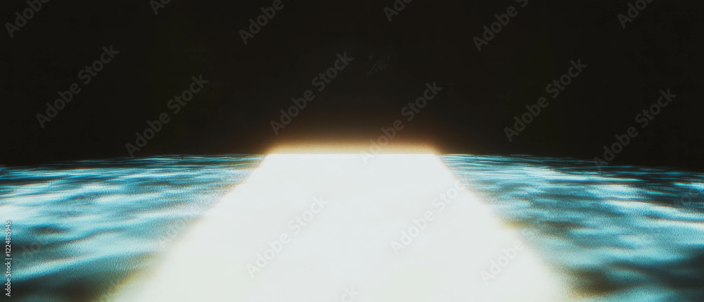 Poster Light reflecting paper texture with empty central space on dark background