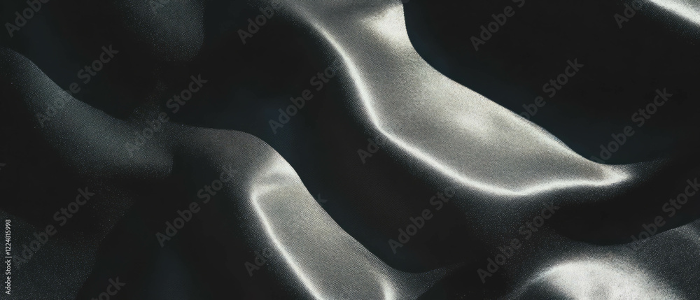 Poster Light reflecting paper texture with subtle sheen on a dark background showcasing empty space