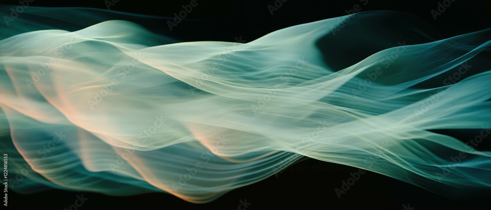 Poster Captivating light trails create dynamic motion against a dark background
