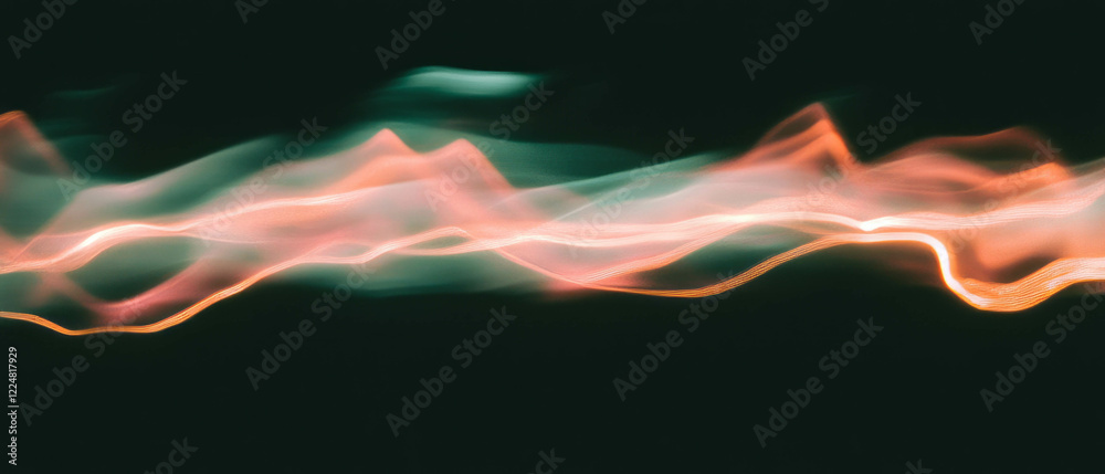 Poster Dynamic lightning overlay with blurred motion effects on a black background