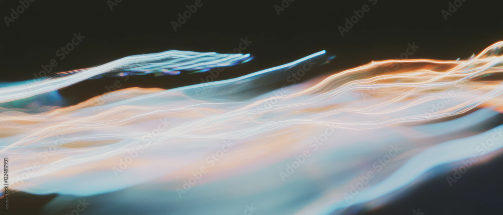 Poster dynamic movement of lightning overlay with blurred motion against a black background