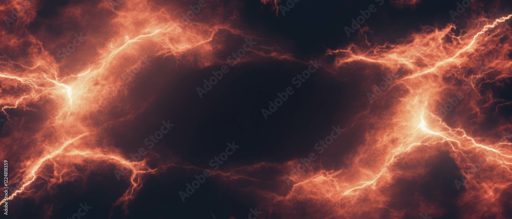 Poster Captivating lightning frame overlay with dramatic light on a dark background