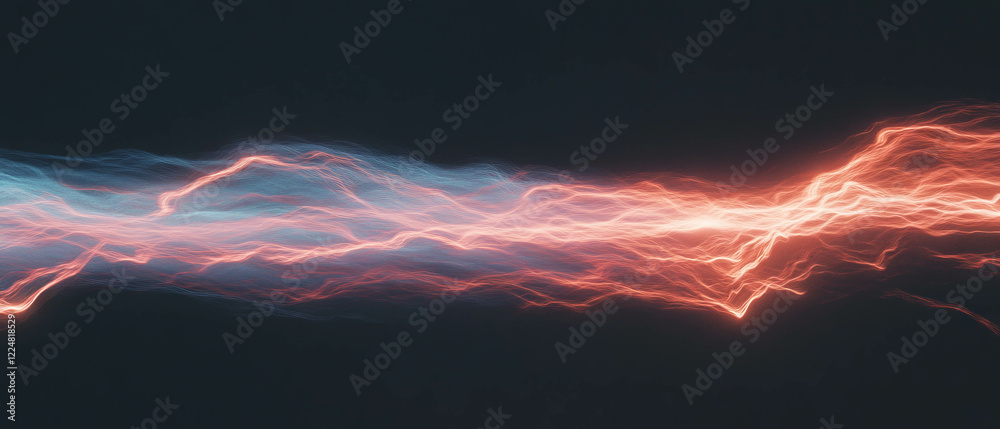 Aufkleber dynamic lightning texture with light trails and motion blur against black background