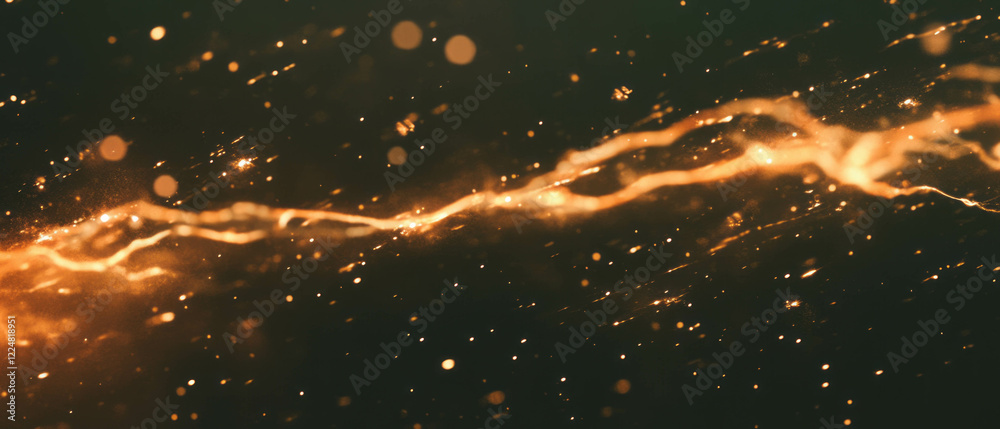 Poster Overlay texture featuring soft-edged lightning frame with gentle glow on a dark background