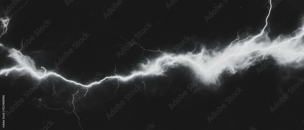 Aufkleber dynamic lightning frame with electric interference and grainy texture on a black background