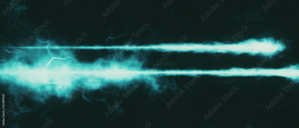 Aufkleber Dynamic overlay texture showcasing diverse lightning patterns against a black background
