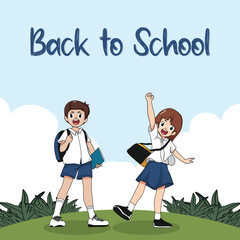 back to school children