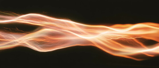 Obraz premium Mysterious lightning glow texture with electric light effect against black background