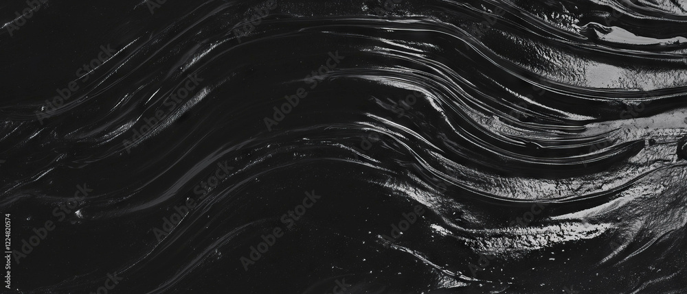 Poster curved line texture with organic feel on a deep black background creating a rich overlay effect