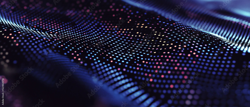 Poster Overlay texture featuring dashed lines and a broken pattern on a dark background