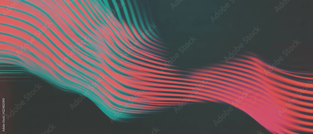 Aufkleber Dynamic line texture creating an expanding effect on a dark background