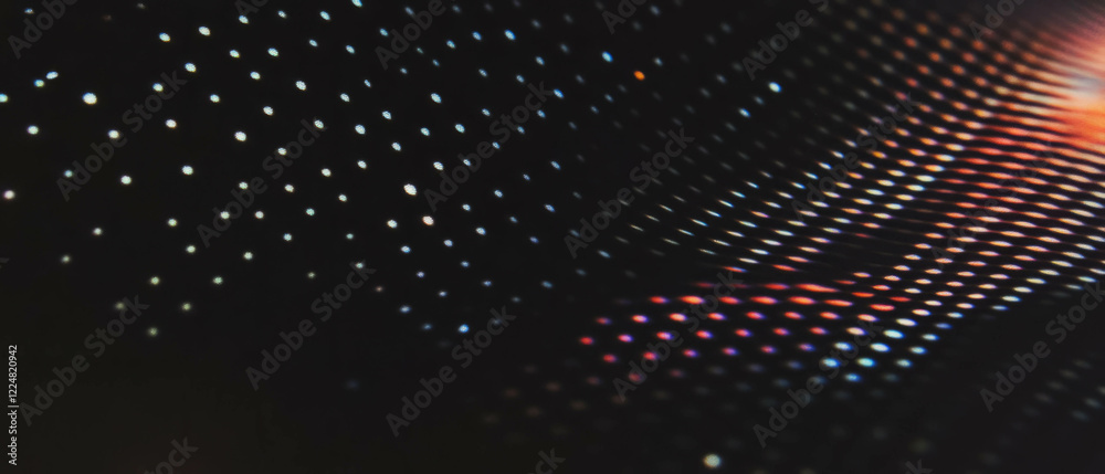 Poster Overlay texture featuring dotted lines and subtle patterns on a black background