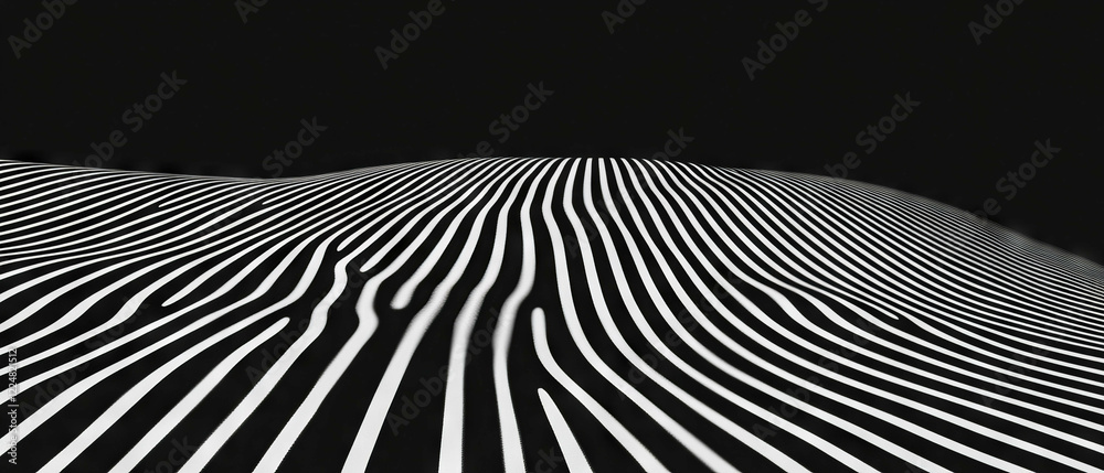 Poster Overlay texture featuring horizontal lines on a calm black background for design use