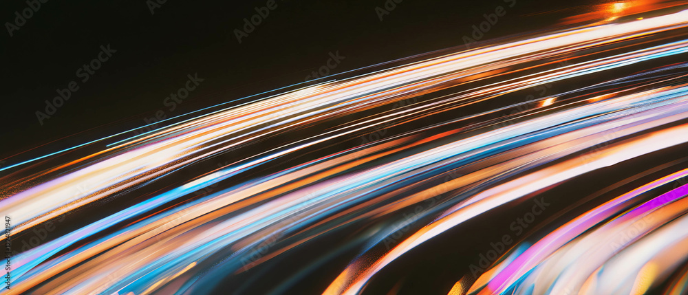 Poster Dynamic overlay texture with varied line thicknesses on a dark background