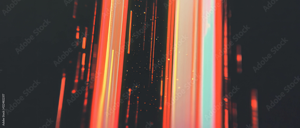 Poster overlay texture featuring line design with noise and vintage appearance on dark background