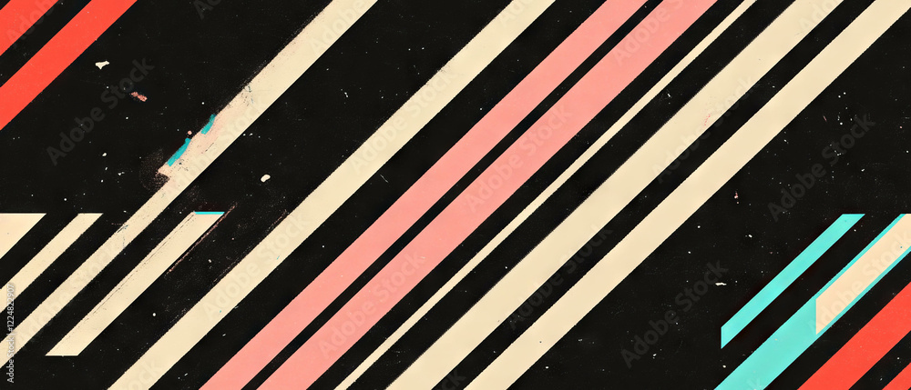 Poster bold line texture overlay with thick patterns on black background for creative projects