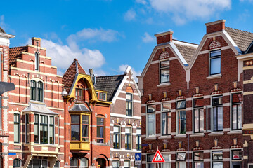 Traditional houses in the city centre of Groningen, Netherlands