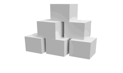 Obraz premium 3D illustration - cubes