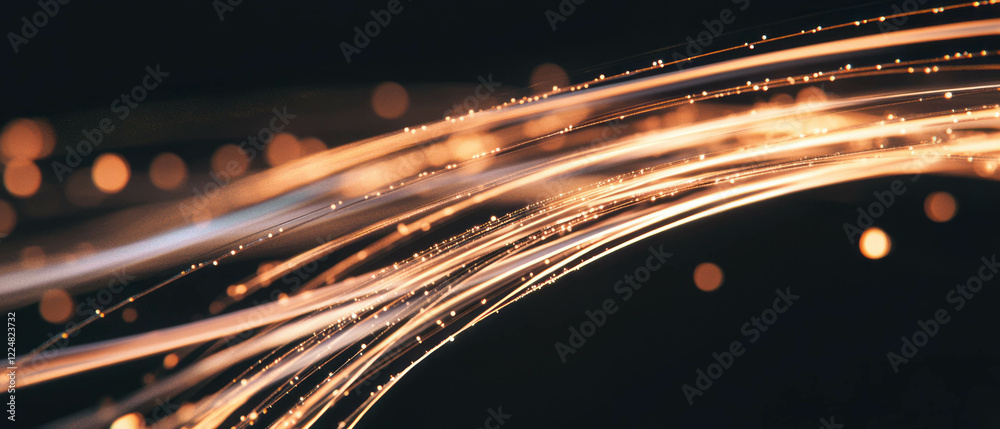 Poster incredible long spark trails creating a blaze effect on a dark background for branding purposes