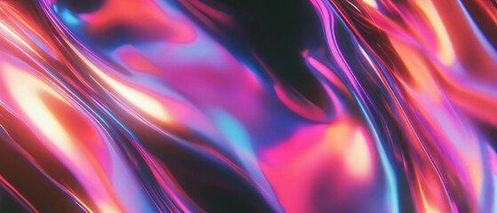 Fototapeta premium Neon frame overlay with vibrant colors and glowing effect on black background