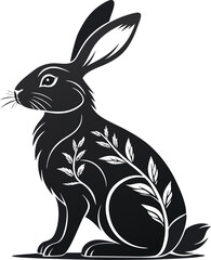Easter Bunny silhouette, Vector Design