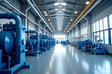 Industrial heat exchangers in a factory setting illustrate heat transfer processes