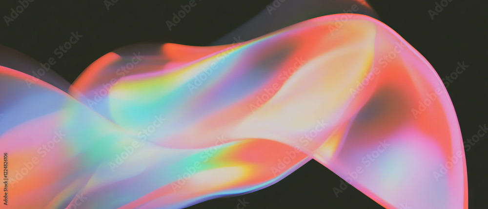 Poster neon rectangle with soft glow on black background creating a modern and sleek aesthetic