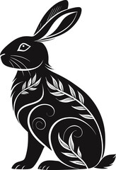 Easter Bunny silhouette, Vector Design