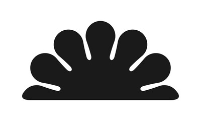 Fototapeta premium Metaball Sunrise Semicircle Shape Silhouette Icon