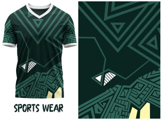 T-shirt V-neck  Short sleeve. With knit jersey fabric and rib neck texture ( 3d rendered )