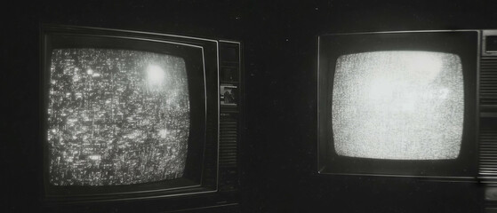 Nostalgic overlay of old TV screen texture featuring static noise and vintage aesthetics