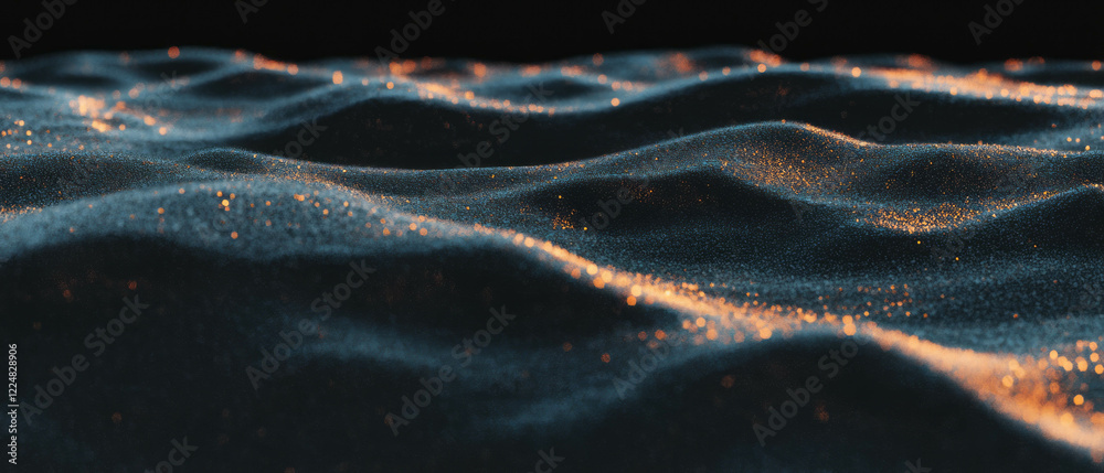 Poster Overlay texture of partially transparent dust layers with visible depth against a dark background