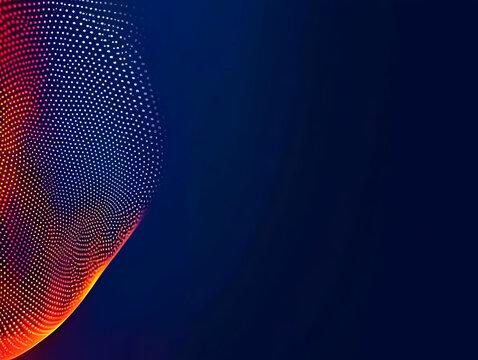 Abstract background with flowing particles and vibrant colors forming a dynamic visual experience.