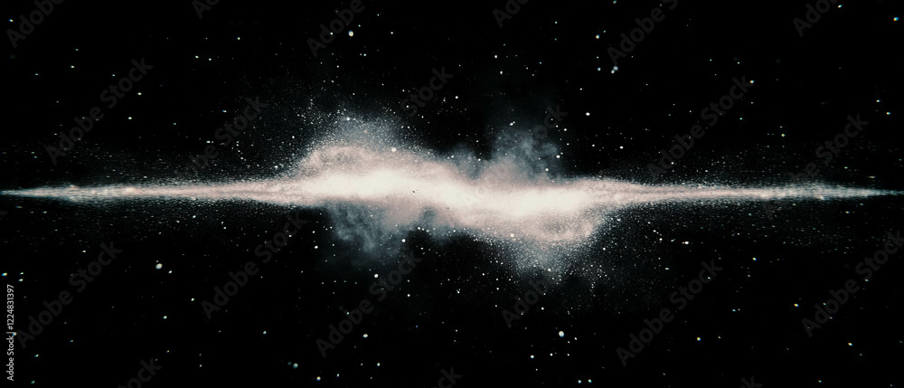 Aufkleber Subtle dust overlay with light flares creating an aged effect against a dark background
