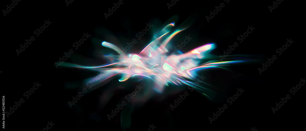 Fototapete Sharp metallic sparks create an industrial texture on a dark background for a dynamic visual effect