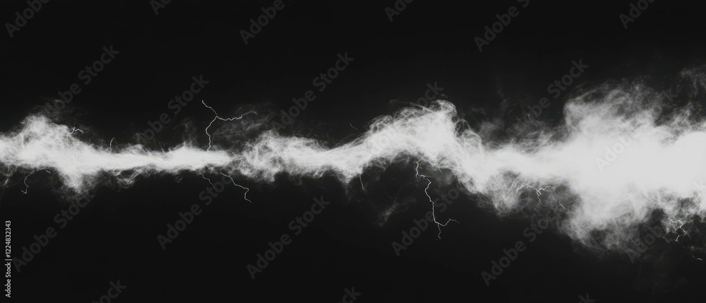Poster Smoke and lightning overlay creating dramatic atmospheric depth with textured background