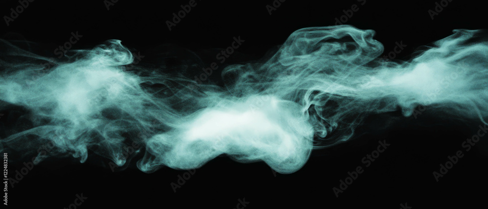 Poster mysterious smoke overlays with lightning bolts create an ethereal black background
