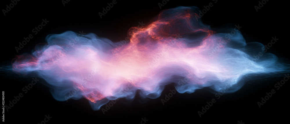 Poster smoke and lightning overlay texture showcasing dynamic energy and dramatic contrast