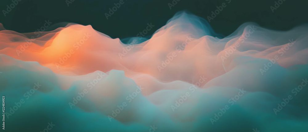 Aufkleber dynamic smoke overlay texture creates an atmospheric depth against a dark background