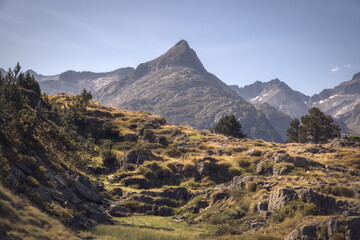Peaks Tower Over Lush Valleys in Posets-Maladeta Natural Park, Spanish Pyrenees