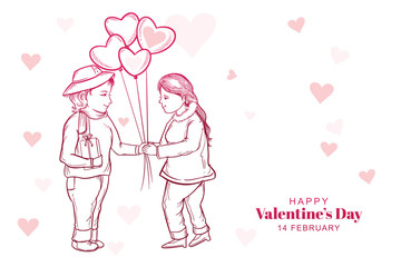 Happy valentine's day love card celebration background