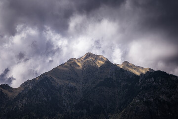 Majestic Peaks Rise Under Dramatic Skies in the Pyrenees