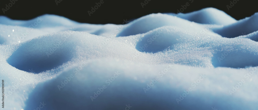 Poster snow overlay texture with subtle winter stillness against a dark background