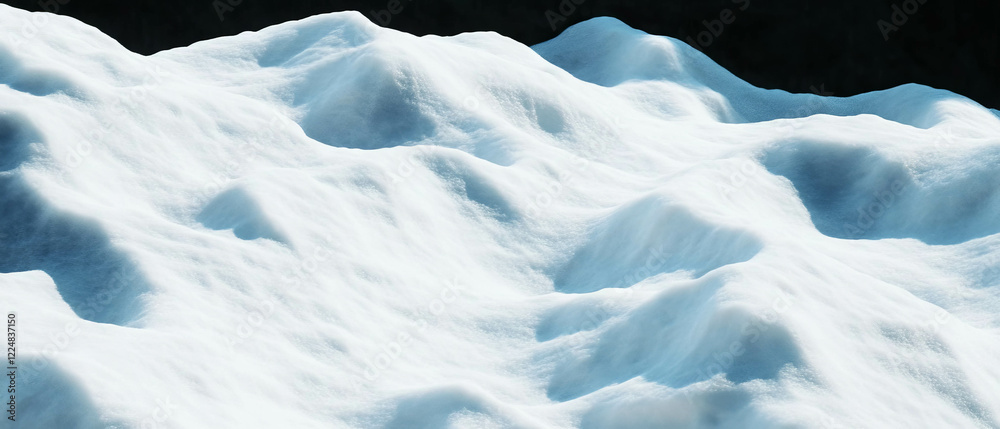 Poster dynamic windblown texture of snow against a dark background enhances winter atmosphere