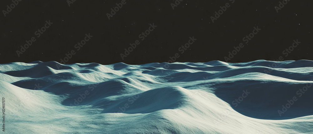 Poster snowy field texture showcasing smooth expanse under a black background