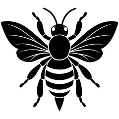 Bee Silhouette Vector, Bee Vector
